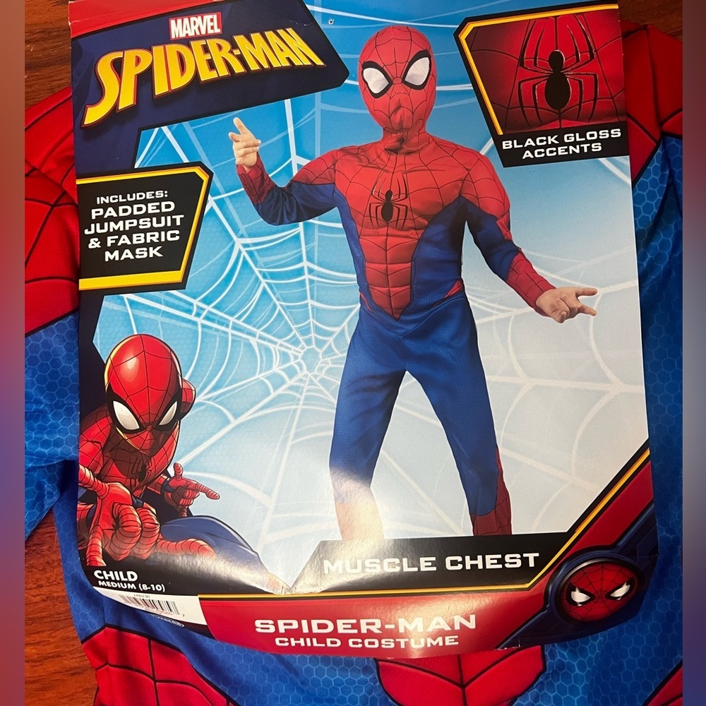 Marvel Spider-Man Kids Costume - Red and Blue with Black Accents